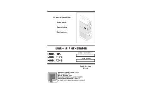 Operation & Installation  Manual F85 F120 F240