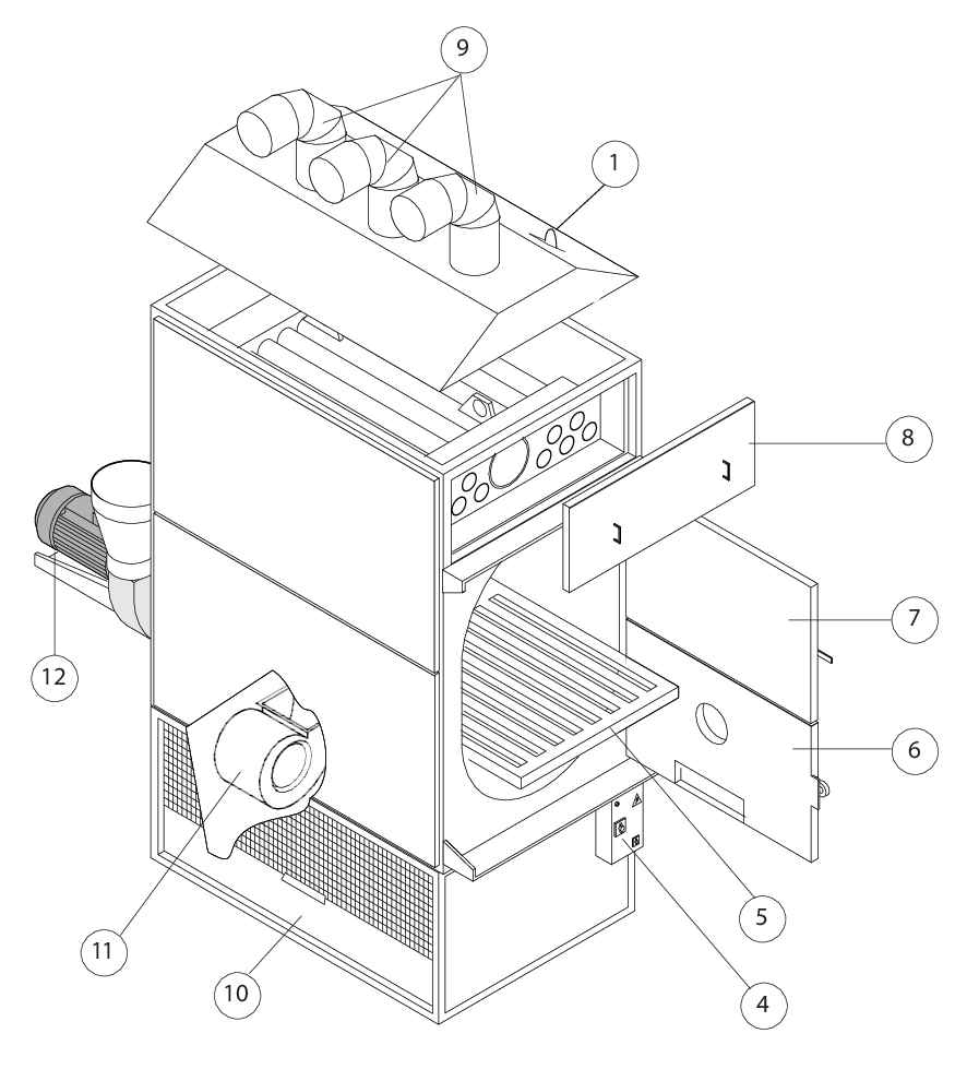 F120 -240 spares diagram